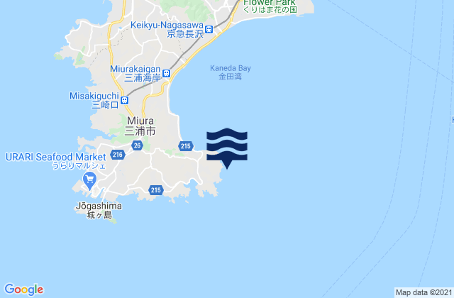 Mappa delle maree di Makuti, Japan