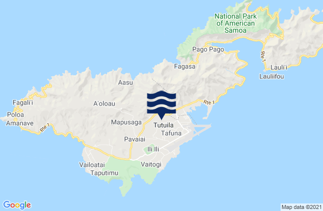Mappa delle maree di Malaeimi, American Samoa