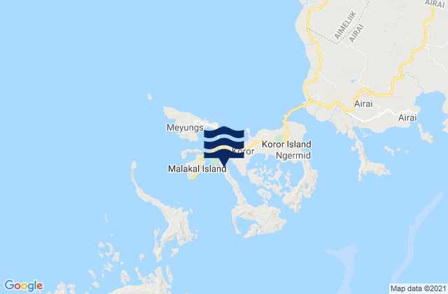 Mappa delle maree di Malakal Harbour, Palau