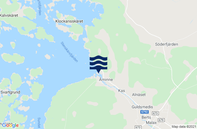 Mappa delle maree di Malax, Finland