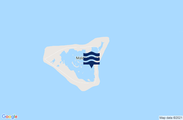 Mappa delle maree di Malden, Kiribati