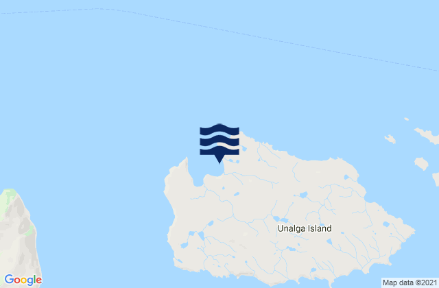Mappa delle maree di Malga Bay Unalga Island, United States