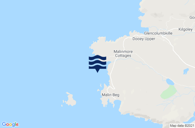 Mappa delle maree di Malin Bay, Ireland