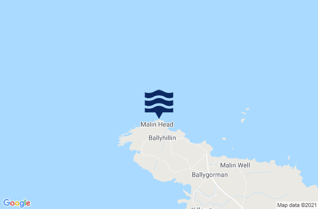 Mappa delle maree di Malin Head, Ireland