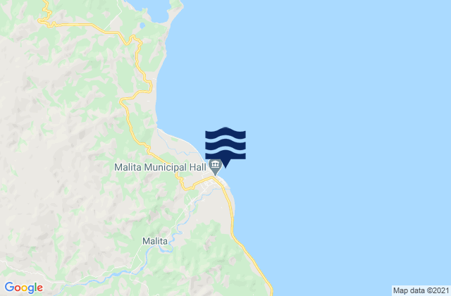 Mappa delle maree di Malita, Philippines