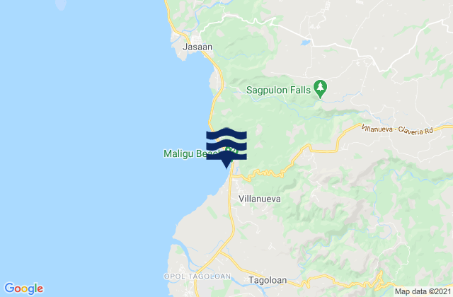 Mappa delle maree di Malitbog, Philippines
