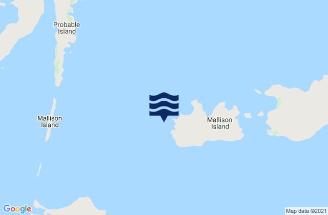 Mappa delle maree di Mallison Island, Australia
