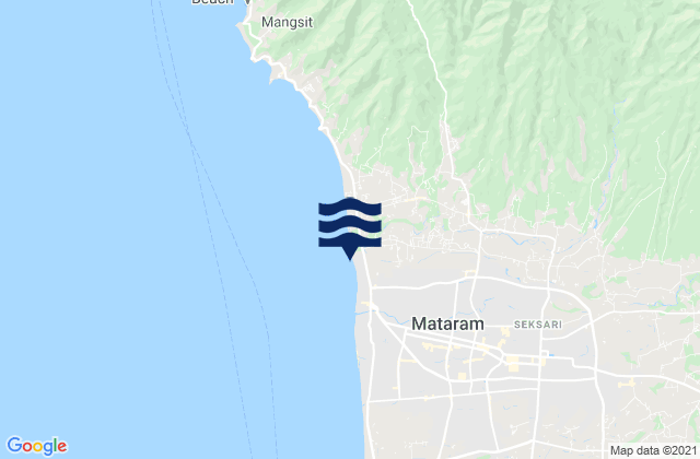 Mappa delle maree di Mambalan, Indonesia