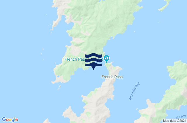 Mappa delle maree di Man-o-War Bay (Paharakeke), New Zealand