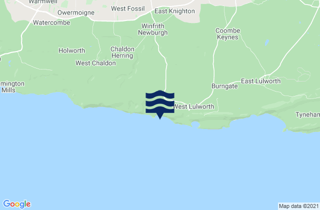 Mappa delle maree di Man O'War Beach, United Kingdom