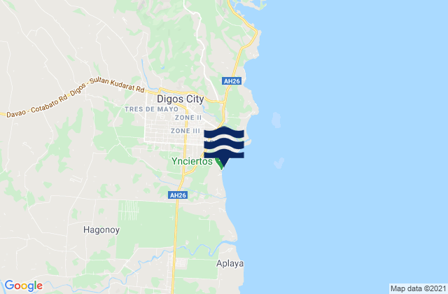 Mappa delle maree di Managa, Philippines