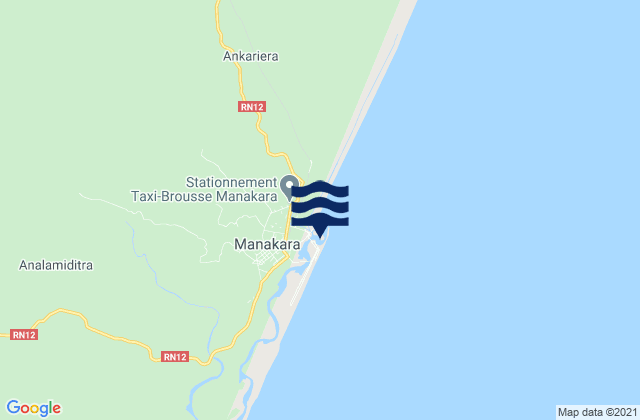 Mappa delle maree di Manakara, Madagascar