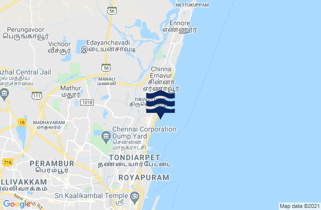 Mappa delle maree di Manali, India