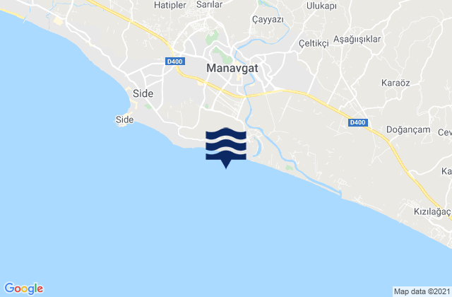 Mappa delle maree di Manavgat, Turkey