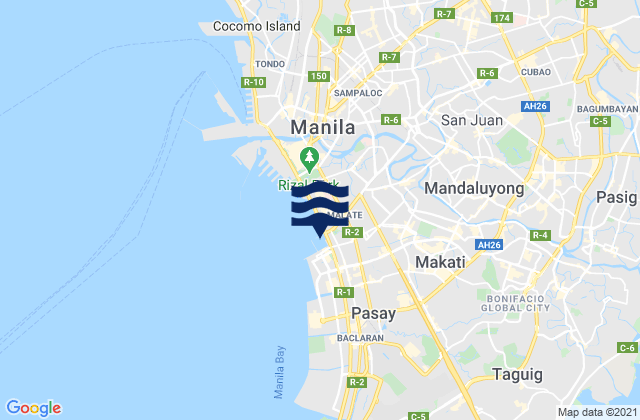Mappa delle maree di Mandaluyong City, Philippines