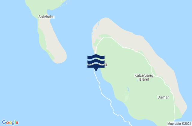 Mappa delle maree di Mangarang, Indonesia