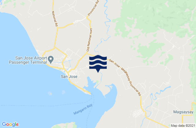 Mappa delle maree di Mangarine, Philippines