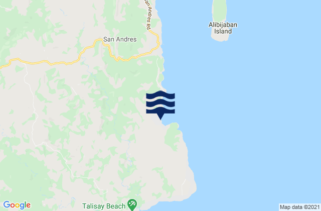 Mappa delle maree di Mangero, Philippines