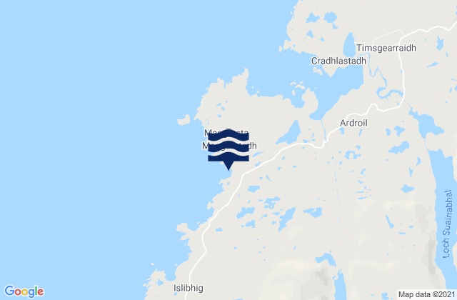 Mappa delle maree di Mangersta, United Kingdom