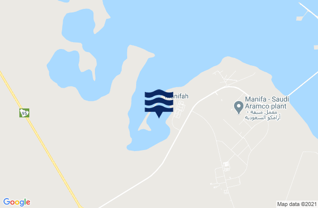 Mappa delle maree di Manifah, Saudi Arabia