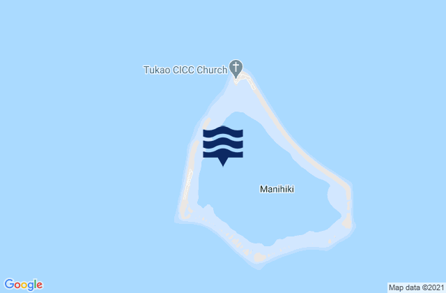 Mappa delle maree di Manihiki, Kiribati