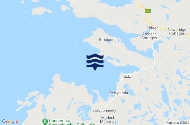 Mappa delle maree di Mannin Bay, Ireland