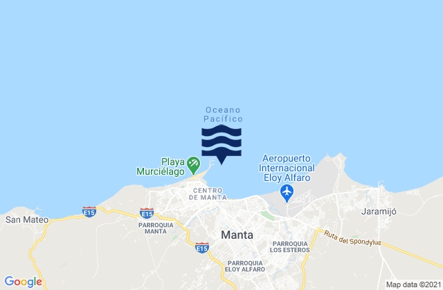 Mappa delle maree di Manta, Ecuador