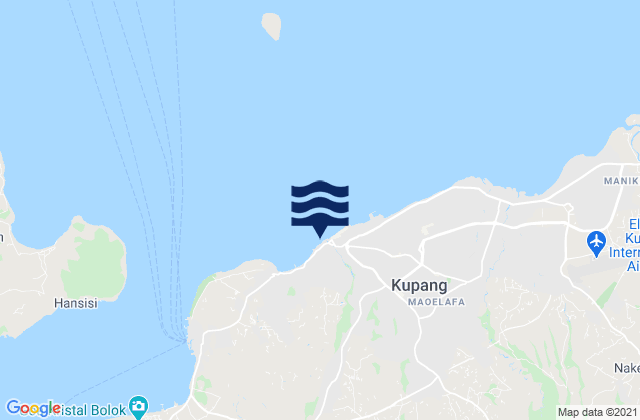 Mappa delle maree di Mantasi, Indonesia