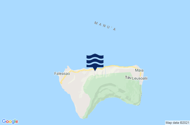 Mappa delle maree di Manu'a District, American Samoa