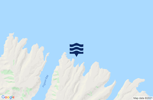 Mappa delle maree di Manuka Bay, New Zealand