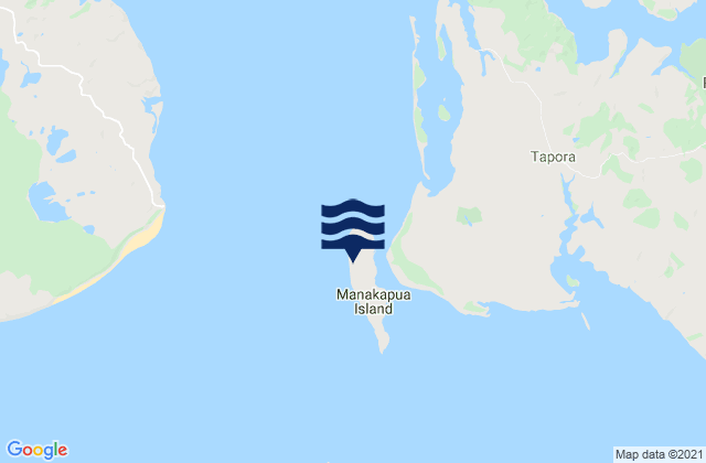 Mappa delle maree di Manukapua Island, New Zealand