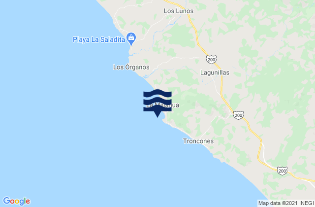 Mappa delle maree di Manzanillo Bay, Mexico
