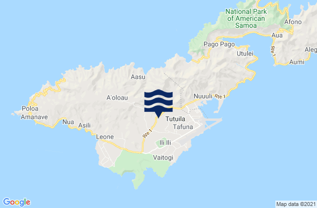 Mappa delle maree di Mapusagafou, American Samoa
