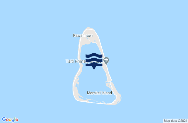 Mappa delle maree di Marakei, Kiribati