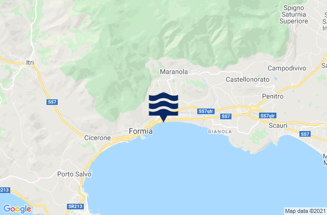 Mappa delle maree di Maranola-Trivio, Italy