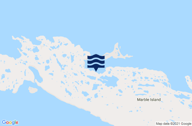 Mappa delle maree di Marble Island, Canada