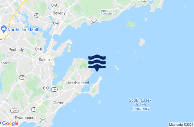 Mappa delle maree di Marblehead Harbor, United States