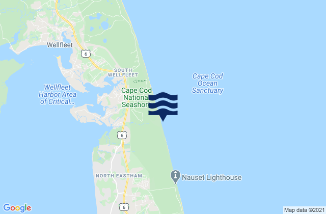 Mappa delle maree di Marconi Beach, United States