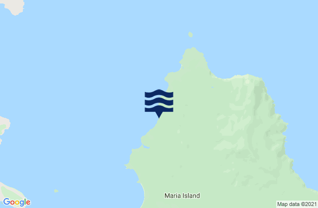 Mappa delle maree di Maria Island, Australia