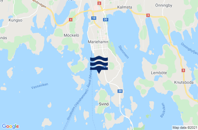 Mappa delle maree di Mariehamns stad, Aland Islands