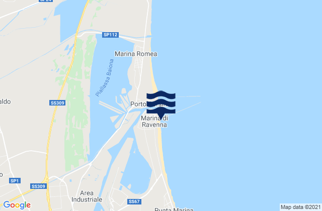 Mappa delle maree di Marina di Ravenna, Italy
