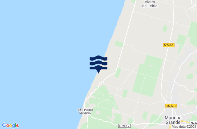 Mappa delle maree di Marinha Grande, Portugal