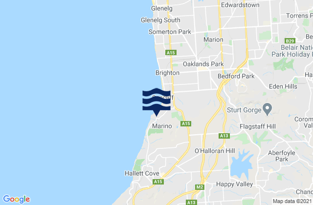 Mappa delle maree di Marino, Australia