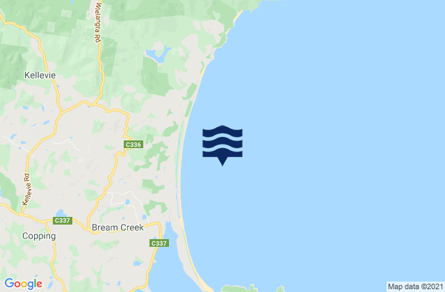 Mappa delle maree di Marion Bay, Australia