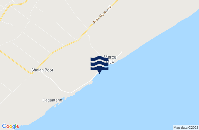 Mappa delle maree di Marka, Somalia