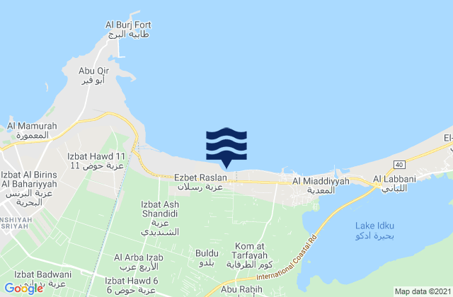 Mappa delle maree di Markaz Kafr ad Dawwār, Egypt