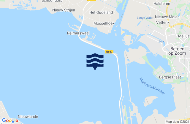 Mappa delle maree di Marollegat, Netherlands