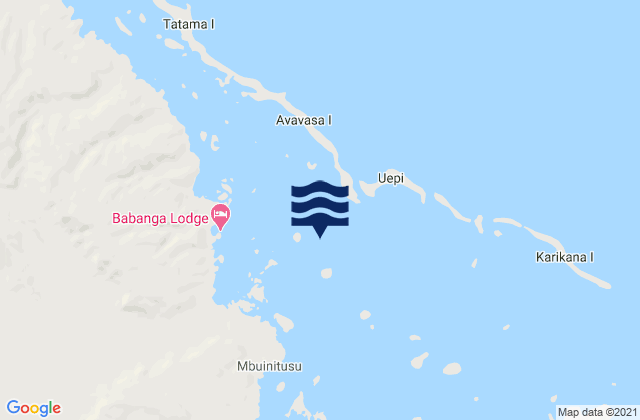 Mappa delle maree di Marovo Lagoon, Solomon Islands