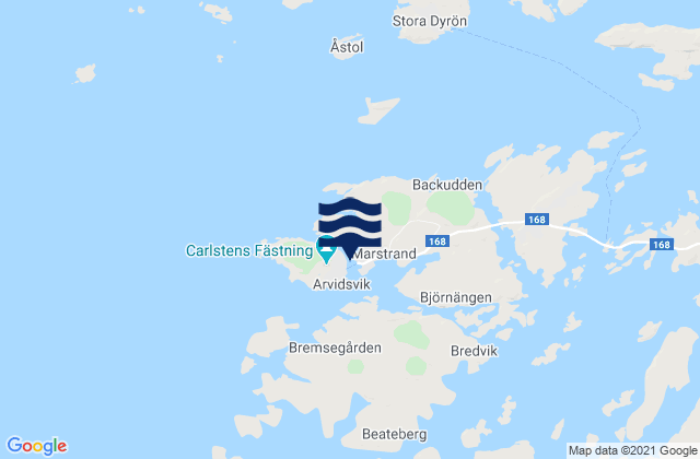 Mappa delle maree di Marstrand, Sweden