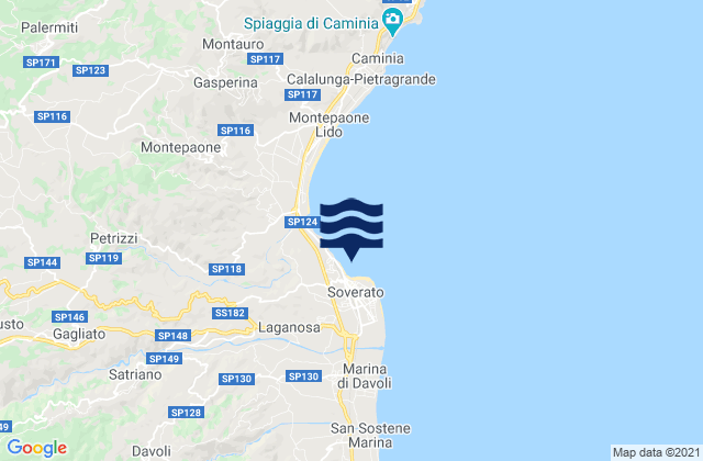 Mappa delle maree di Martelli-Laganosa, Italy